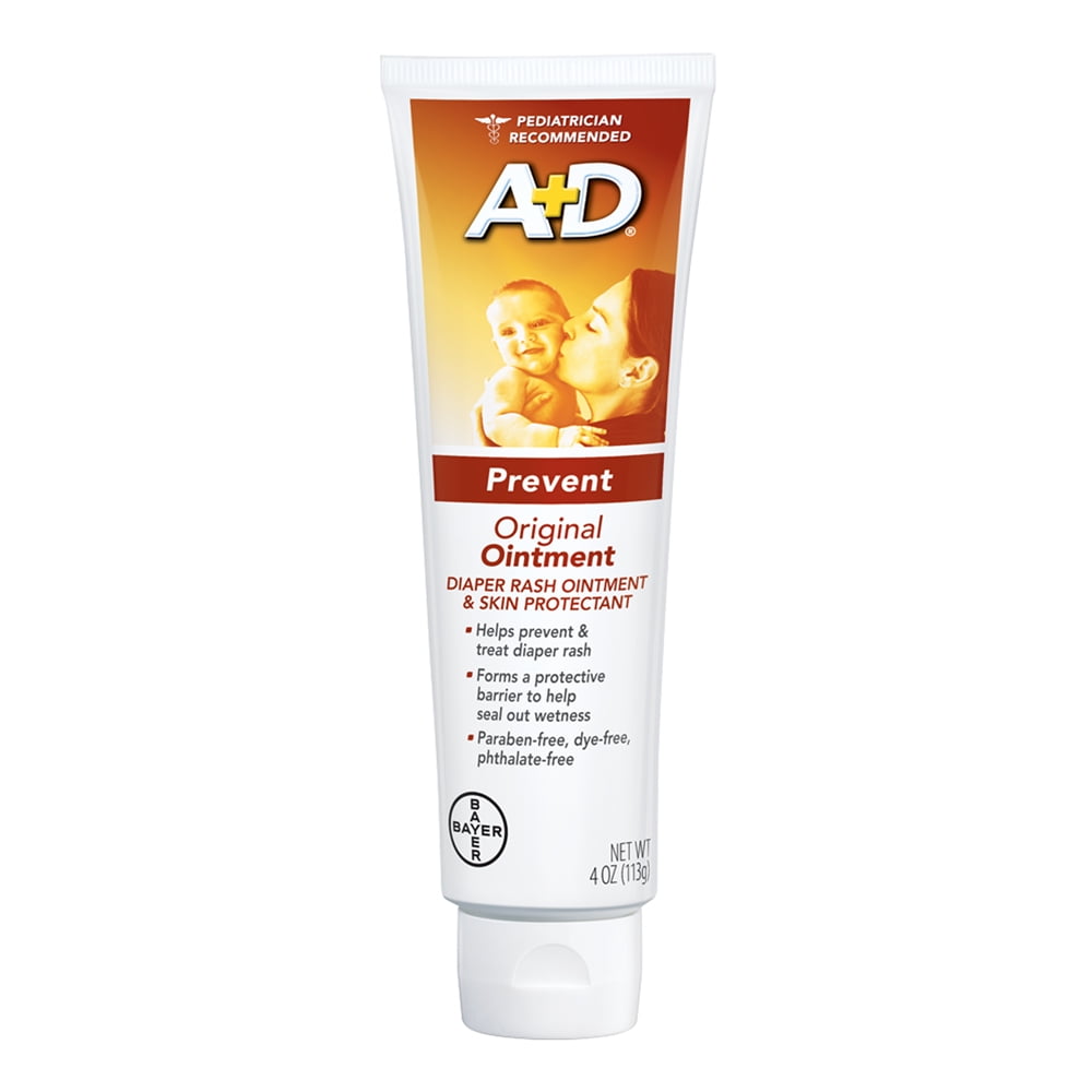 A+D Original Diaper Rash Ointment, Skin Protectant, 4 oz ...