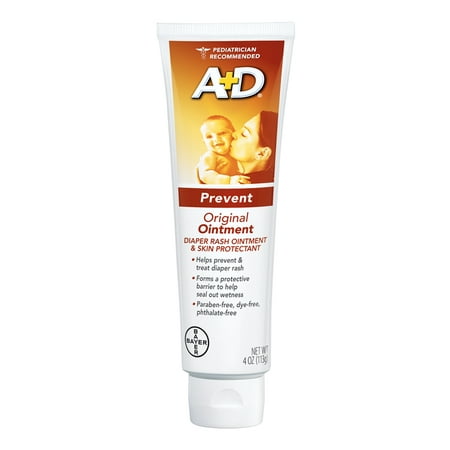 (2 Pack) A+D Original Diaper Rash Ointment, Skin Protectant, 4 Ounce