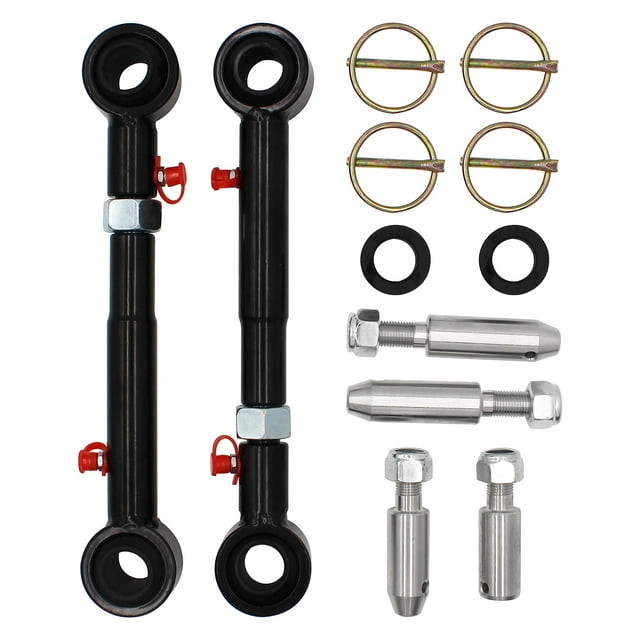 2034 Sistema De Desconexión Más Rápida De Barra Estabilizadora Delantera Reemplazo Para Jks Compatible Con Wrangler Jk Jku 2007-2018 Con Elevadores Ajustables De 2.5" A 6" (Negro)
