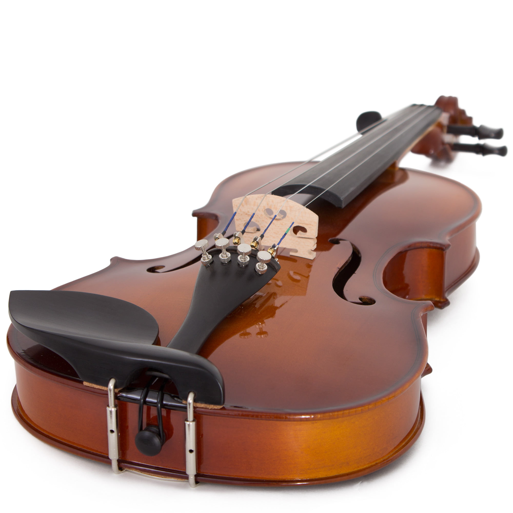 Cecilio CVN-320L Ebony Fitted Solid Wood Left-Handed Violin with Tuner and Lesson Book Size 3//4