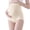 Beige, variant on Women's Maternity Underwear Lightweight Soft Breathable High Waist Belly Support Panties Over Bump Green XL
