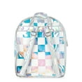 thumbnail image 3 of Justice Girls' Iridescent Mini Backpack with Adjustable Straps, Silver and White, 3 of 5