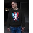 thumbnail image 2 of Polar-Bear ICEE Love - Adorable Cool Heart Graphic Men's Sweatshirt, 2 of 4