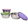 thumbnail image 4 of Cuenco Sellado de Acero inoxidable con tapa, Caja de Almacenamiento de Alimentos, Contenedor, Juego de Herramientas de Cocina para El Hogar, 3 UDS., 4 of 7