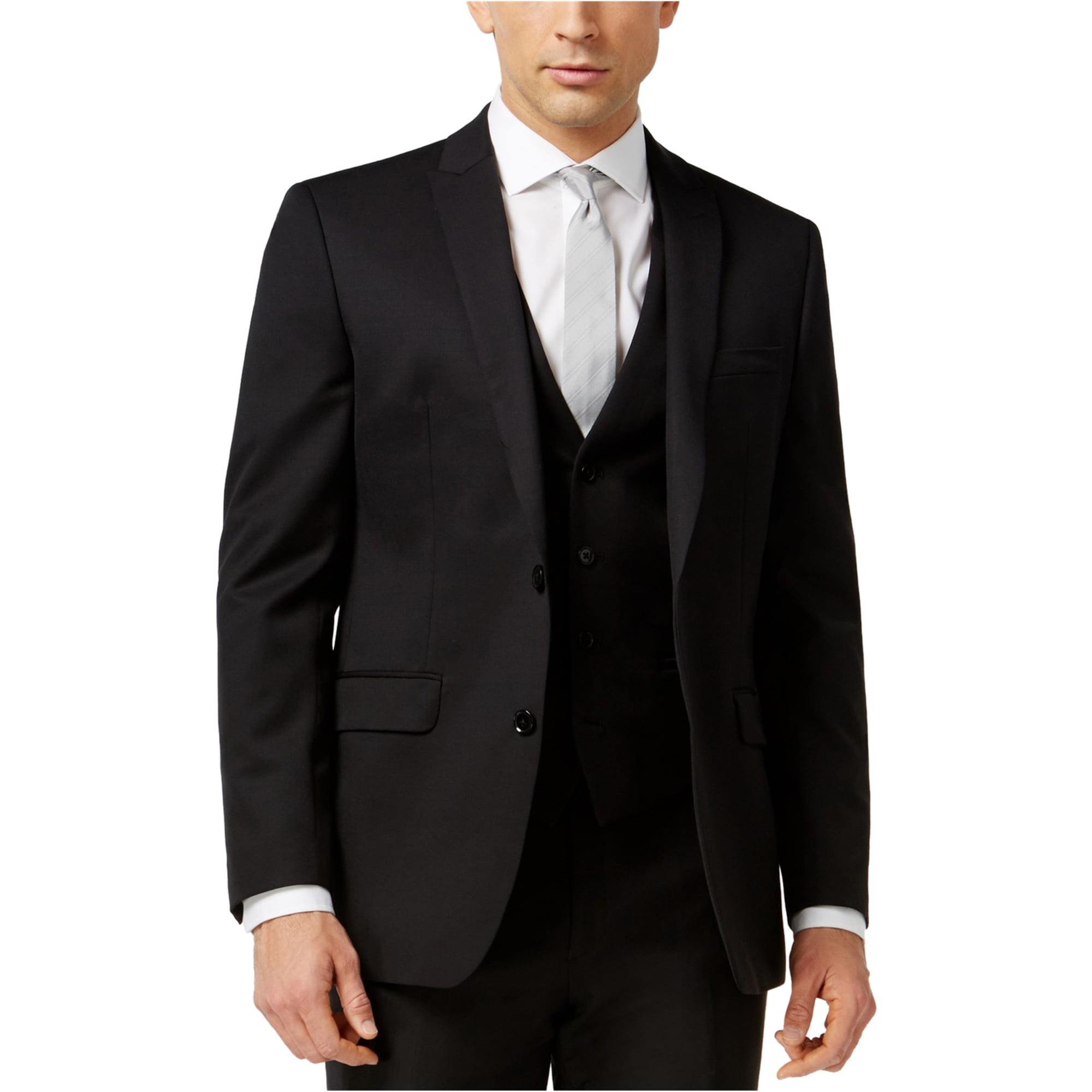 bar III Mens Professional Two Button Blazer Jacket Black 36 Short Walmart