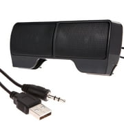 Jinnoda Mini barre de son haut-parleur stéréo USB portable pour ordinateur portable Mp3 Phone PC
