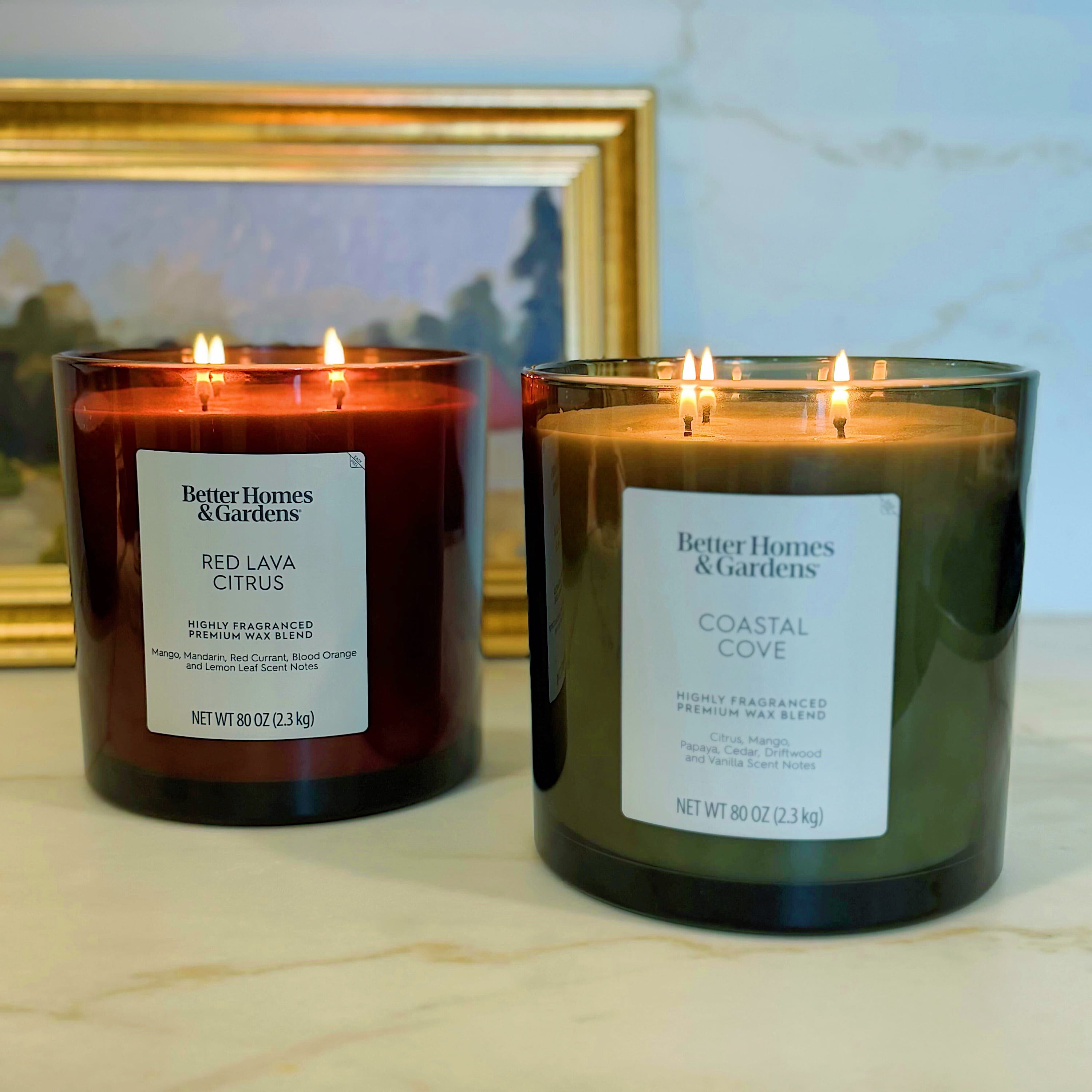 Better Homes & Gardens Red Lava Citrus Scented 4-Wick Large Oversized Jar Candle 80oz.