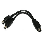 Cables4PC Dual Laptop PS2 PS/2 Mouse/Keyboard Y Splitter Cable