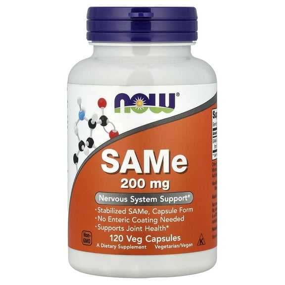 NOW Foods SAMe, Disulfate Tosylate, 200 mg, 120 Veg Capsules