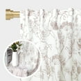 thumbnail image 3 of Lapalife Floral Sheer Curtains, 63 inch Length 2 Panels Brocade Cotton French Farmhouse Light Filtering Window Sheers, Dusty Pink, 3 of 8