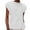 White, variant on Tiqkatyck Tank Tops for Women Trendy Women's Fashion Casual Lapel Short Sleeve Solid Color Cotton Linen T Shirt Top Sleeveless Tunic Tops Summer Tops for Women Beige L