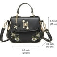 thumbnail image 3 of Women Satchel Bags Handle Shoulder Handbags and Purses Pockets Zipper Leather Crossbody Bags, 3 of 5