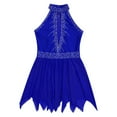 thumbnail image 5 of Zaldita Ice Skating Dress for Girls Sparkly Rhinestone Ballet Dance Gymnastic Leotard Ballerina Dancewear Royal Blue 16, 5 of 7