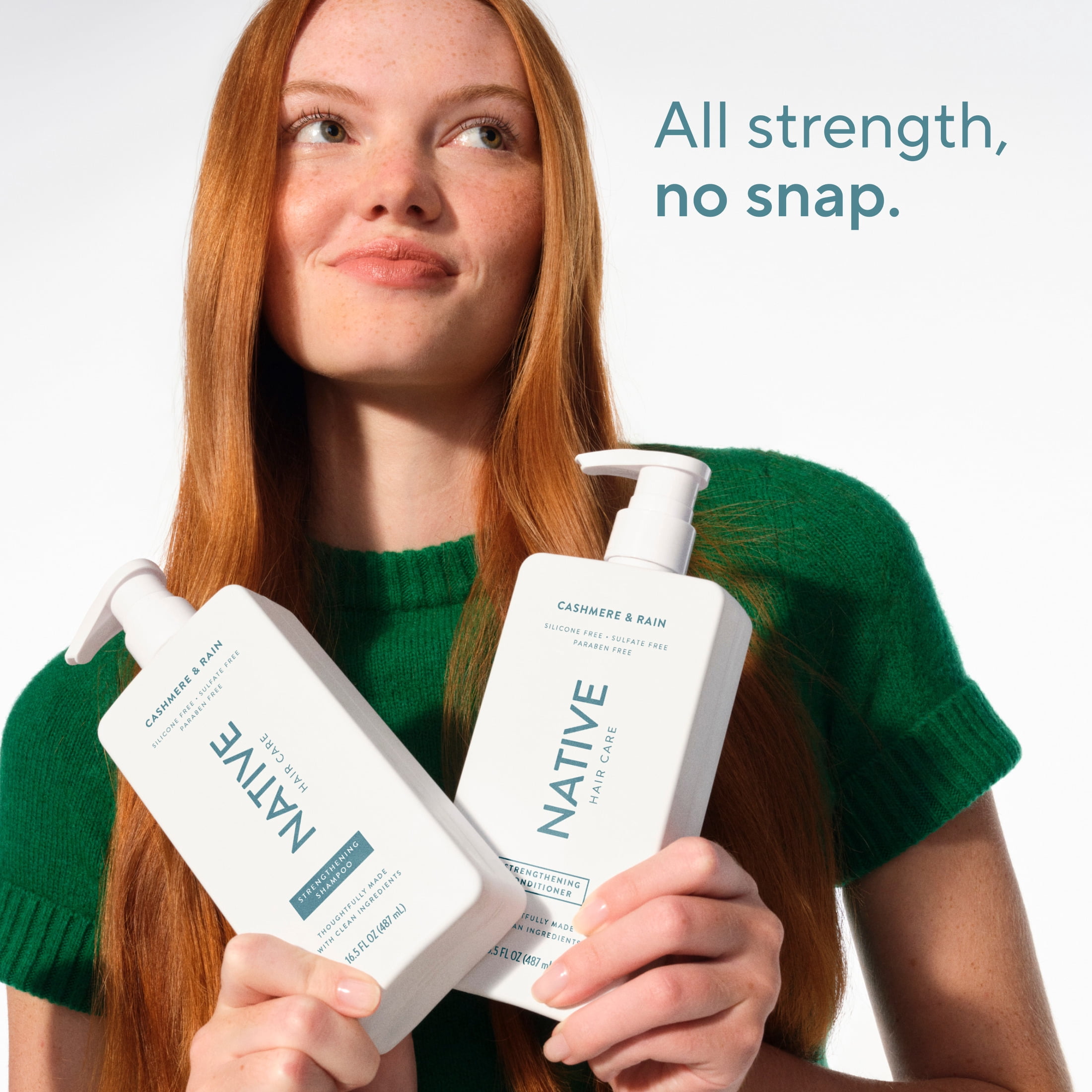 (6 pack) Native Strengthening 2-in-1 Mens Shampoo and Conditioner Cashmere and Rain 16.5 fl oz