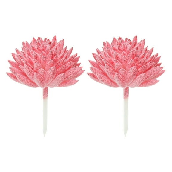 Uxcell Artificial Succulents Picks Unpotted Faux Succulent Small Fake Succulent Plants Red 2 Pack