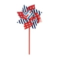 thumbnail image 2 of Ohmyroo 13.77 Inch Patriotic Windmill Star Striped Pinwheel Plastic Spinner For Yard Garden Summer Celebration, 2 of 6