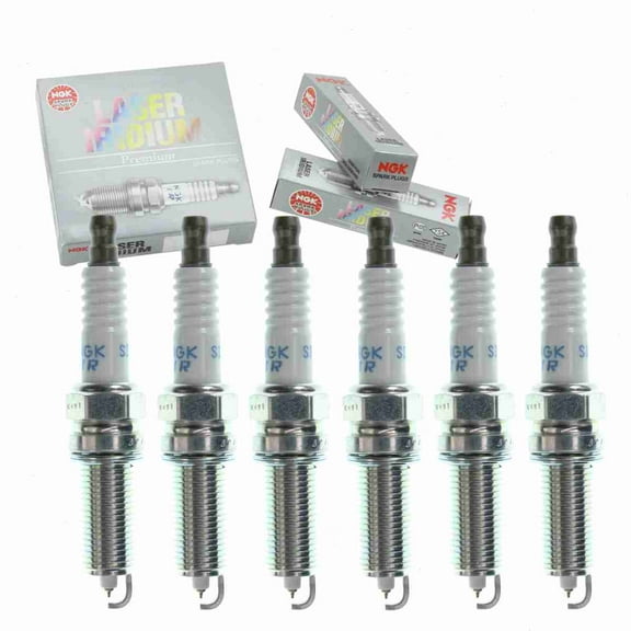 6 pc NGK 6215 Laser Iridium Spark Plugs for Ignition Wire Secondary