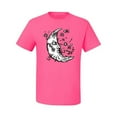 thumbnail image 2 of Wild Bobby Crescent Moon Astrology Puff Print Fashion Men's Tee, Neon Pink, XX-Large, 2 of 6