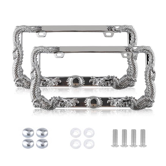 KINGWOLF 2Pack License Plate Frame Dragon Mythic Style