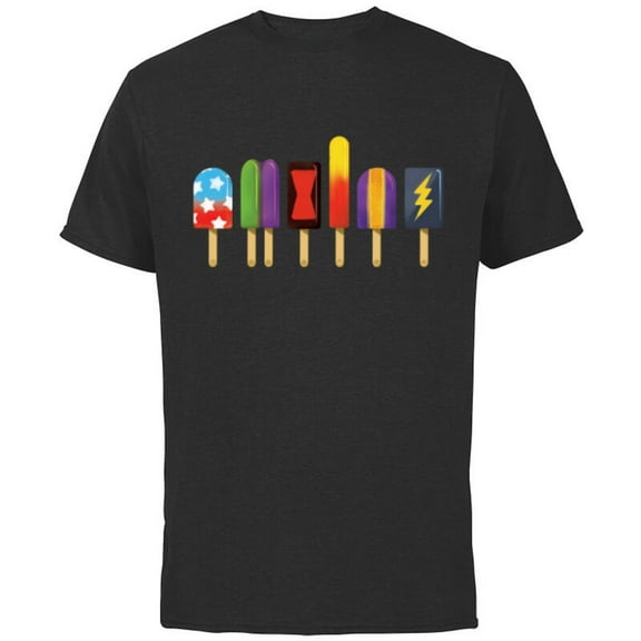 Marvel Eat The Universe Avengers Summer Popsicles - Short Sleeve Cotton T-Shirt for Adults - Customized-Black