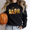 thumbnail image 1 of Mode Chandails à Capuchon pour Femmes 2023 Halloween Mode Décontractée Aguichant Imprimée Manches Longues Col Rond Chandail Blouse Hauts Chandails en Molleton Sans Capuche 50 % de Réduction Liquidation Costumes Halloween/noël, 1 of 1