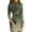 Green, variant on Women's High-Neck Casual Long Sleeve Vintage Floral Printed Slim-Fit Dress for Spring and Autumn Gatherings,Black,L