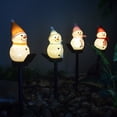 thumbnail image 2 of 4 PCS Christmas Snowman Pathway Lights Outdoor Decoration, Snowman Landscape Path Lights Stake, LED Waterproof Holiday Walkway Lights for Decor Garden, Yard, Lawn, Park, Porch, Lane, Path Plug in, 2 of 14