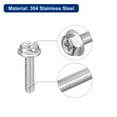 thumbnail image 4 of Uxcell M3x14mm Phillips Hex Head Flange Bolts, 30 Pack 304 Stainless Steel Screws, 4 of 5