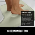 thumbnail image 3 of GORILLA GRIP Thick Memory Foam Toilet Rug for Bathroom, U Shaped Washable, Soft Absorbent Velvet Topside Floor Mats, Machine Wash, Cushioned Luxury Mat Rugs for Bath Room, 22.5 x 19.5, Sage, 3 of 8
