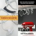 thumbnail image 5 of Wooden Kitchenaid Attachment Holder, Wall Mounted Kitchen Accessories 4-pack White Plastic Hangers, Compatible With Kitchen aid Dough Hook, Edge Mixers, Flat Mixers, Wire Whips, 5 of 5
