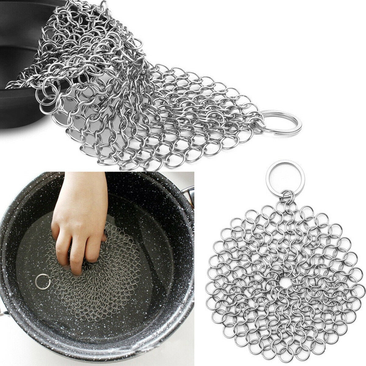 Stainless Chainmail Scrubber – Ace Kitchen and Co