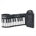 thumbnail image 4 of Piano Enrollado A Mano de 49 Teclas con Altavoz Piano Portátil Plegable para Niños Instrumento de Enseñanza de Piano para Principiantes Negro, 4 of 5