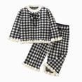 thumbnail image 6 of NOLDARES Baby Girl Cute 2 Piece Clothing Set Long Sleeve Soft Sweatshirt and Elastic Waist Pants Print Outfits Clothes Fall Winter(Black,1-2 Y), 6 of 6