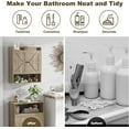 thumbnail image 4 of POAO Bathroom Wall Storage Cabinet, Wooden Medicine Cabinet with Adjustable Shelves and Double Barn Doors, Over The Toilet Storage Cabinet, Oak Grey, 4 of 8