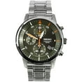 thumbnail image 1 of Seiko Men's Steel Bracelet & Case Hardlex Crystal Quartz Green Dial Chronograph Watch SNDE05P1, 1 of 4