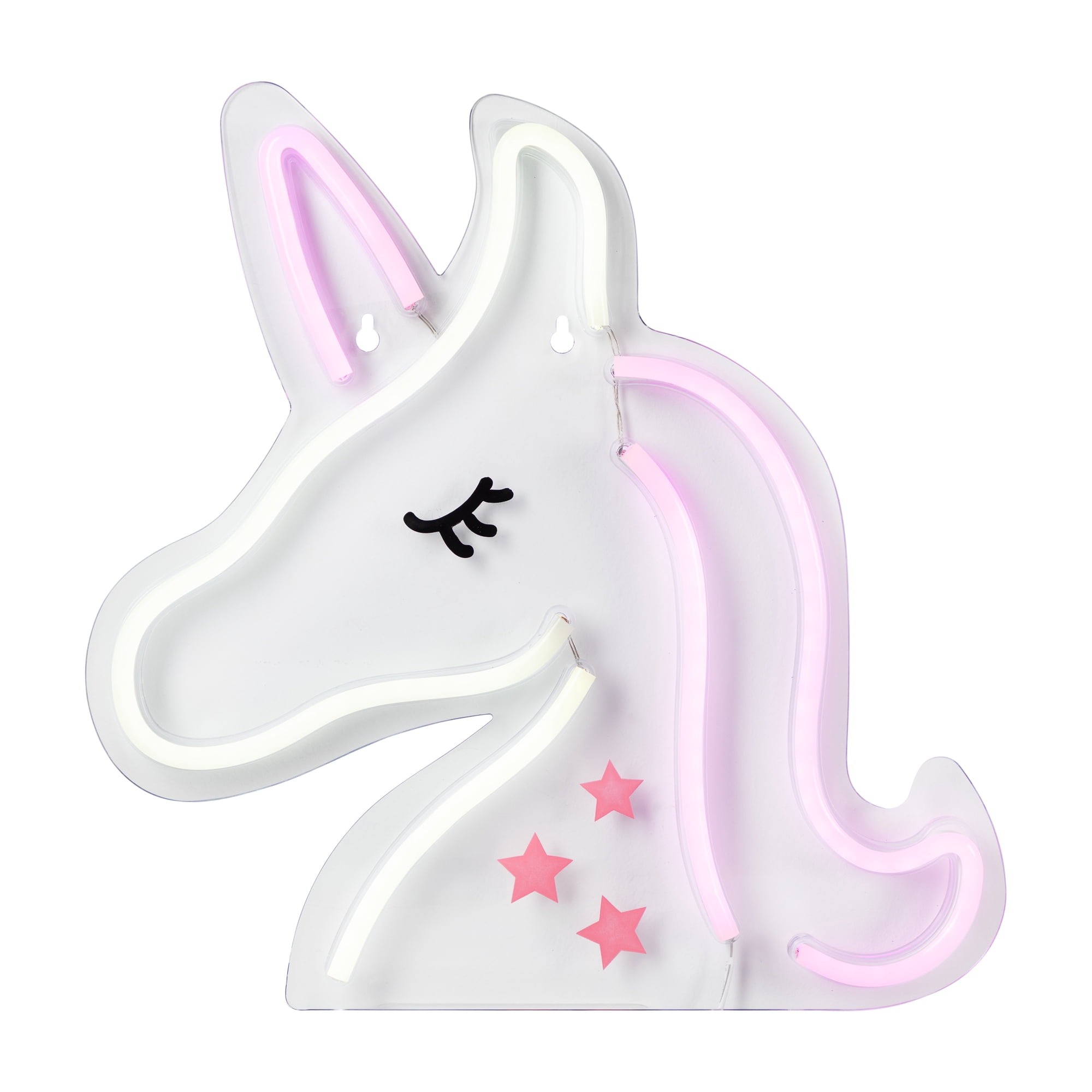 Northlight LED Unicorn Neon Lighted Wall Art - 13" - White and Pink