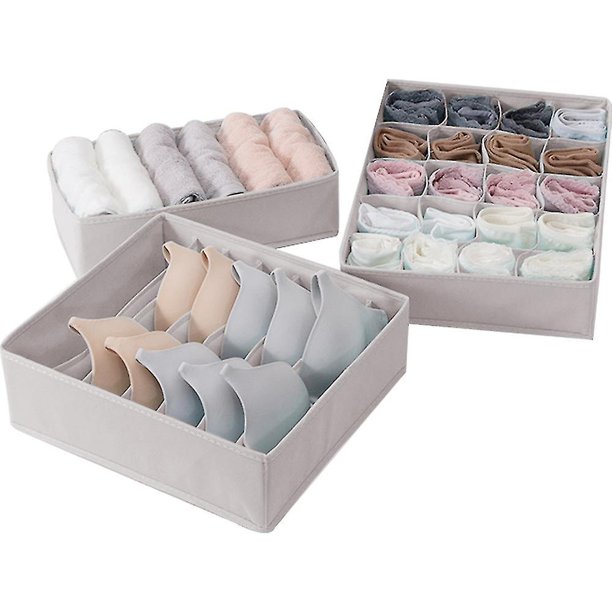 Caja de almacenamiento de calcetines LANNMXG 3 piezas para el hogar
