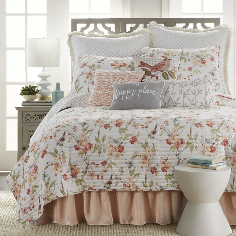 Pippa Floral Quilt Set - Full/queen Quilt And Two Standard Pillow
