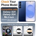 thumbnail image 2 of TJS for Samsung Galaxy S25 / S24 Phone Case, Impact Resistant Metal Ring Magnetic Support Kickstand Drop Protector Cover for Galaxy S25 (Black), 2 of 6