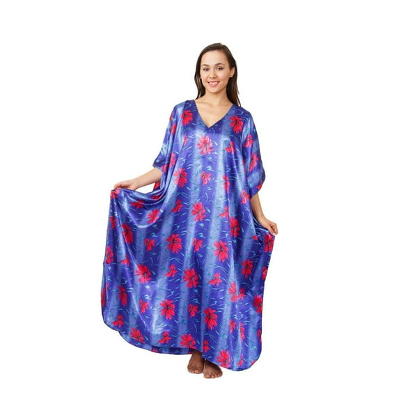 Up2date Fashion's Women's Caftan / Kaftan, Deep Sea Lilies Print