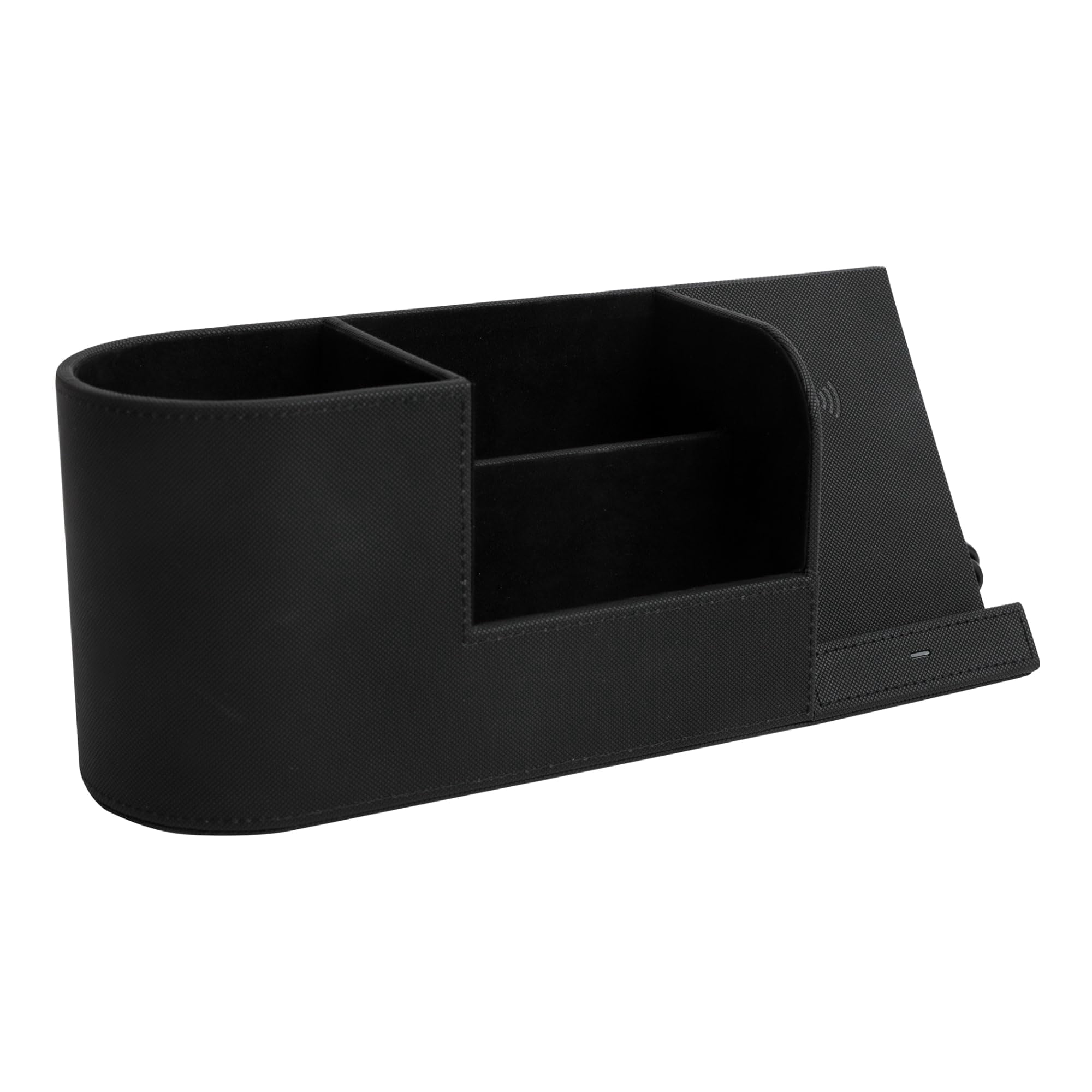 Realspace™ Desk Organizer With Wireless Charger With , Black