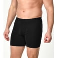 thumbnail image 3 of Comfneat Men's 5-Pack Boxer Briefs Super Stretchy Cotton Spandex Comfy Underwear (Black Pack-5, M), 3 of 6