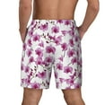 thumbnail image 4 of Haiem Orchids Flowers Mens Swim Trunks with Compression Liner 2 in 1 Swimming Shorts Stretch Swimwear Quick Dry,Board Shorts-Small, 4 of 9