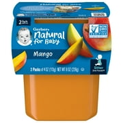 Gerber 2nd Foods Natural for Baby Baby Food, Mango, 4 oz Tubs (2 Pack)