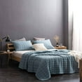 thumbnail image 2 of Kasentex  Quilt Set, Machine Washable, Ultra Soft, Lightweight, Stone-Washed Bedspread Dark Grey King, 2 of 5