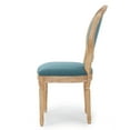 thumbnail image 6 of GDF Studio Newman French Country Fabric Dining Chairs, Set of 4, Dark Teal and Natural, 6 of 11