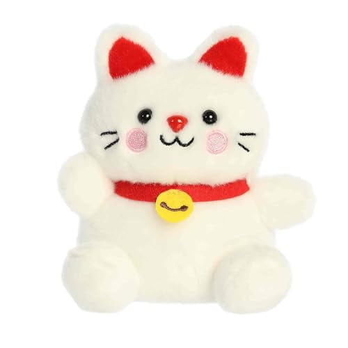 Aurora® Adorable Palm Pals™ Kota Lucky Cat™ Stuffed Animal - Fun Collectible Plush for Kids and Adult Collectors - Perfect for Decorating Rooms and Birthday Gifts - White 5 Inches