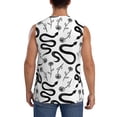 thumbnail image 4 of Uemuo Hand Drawn Snake Pattern Men's Sleeveless T-Shirt,Muscle Athletic Tank Top, Moisture-wicking Quick-dry Breathable Classic Tee Top for Gym Run Outdoor Sports-Small, 4 of 8