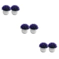 thumbnail image 3 of Guardoinrt 2piece Potted Simulation Plants Adding Beauty And Style To Any Setting Durable Pot Bonsai Ornament purple 3Set, 3 of 6