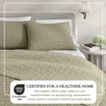 thumbnail image 2 of Honeycomb Waffle Garment Washed 3-Piece Cotton Quilt Set, Full/Queen, Eucalyptus Green, 2 of 7